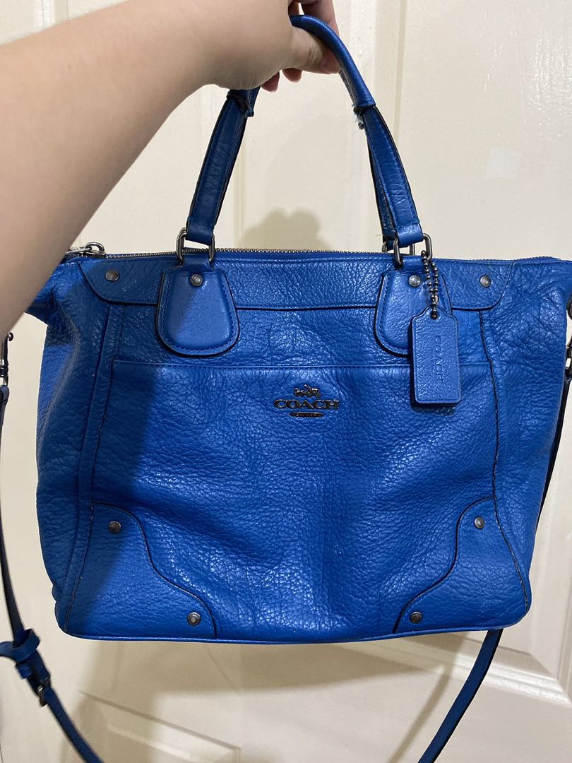 Authentic coach bag blue, Luxury, Bags & Wallets on Carousell