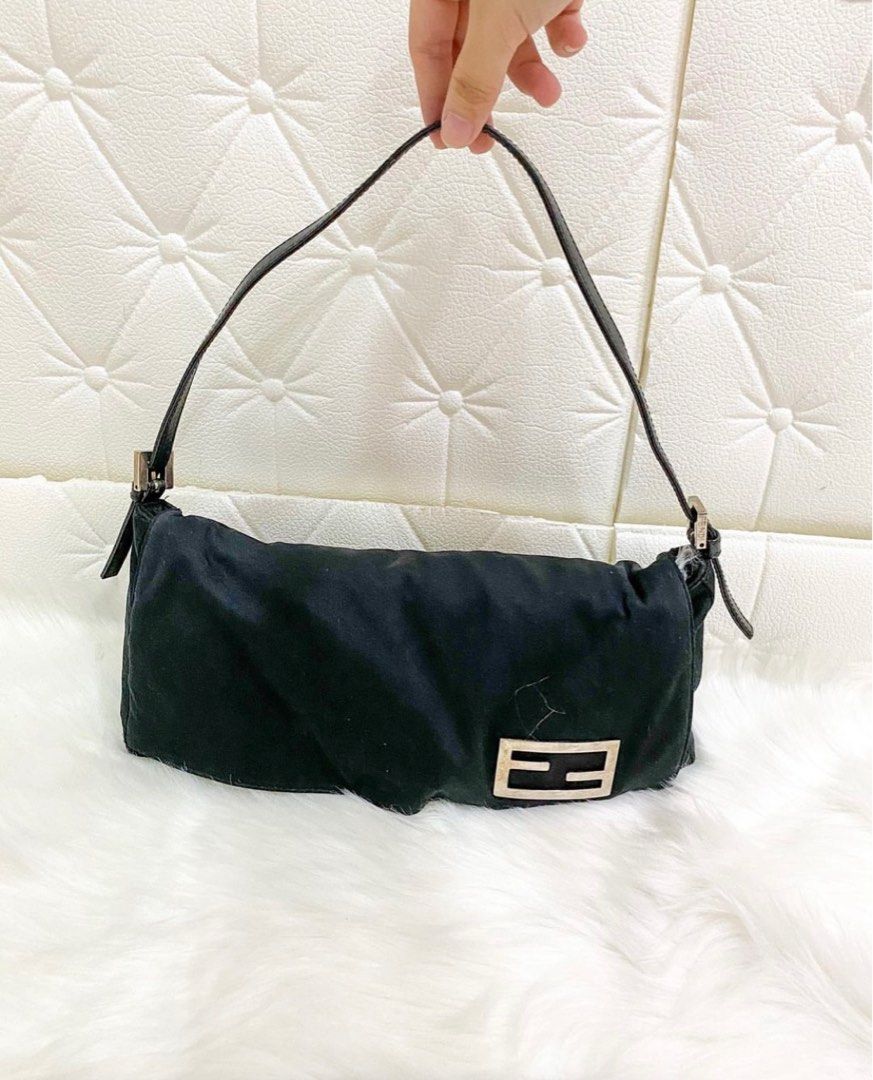 AUTHENTIC Fendi Black SHW Neoprene Rectangle Baguette (Category: Luxury Bags & Wallets) located in Quezon City. Submitted by closetofcoco (Listing ID 1237189788, Image 1). Description: GUARANTEED AUTHENTIC PM FOR INQUIRIES NO LOW BALLING.