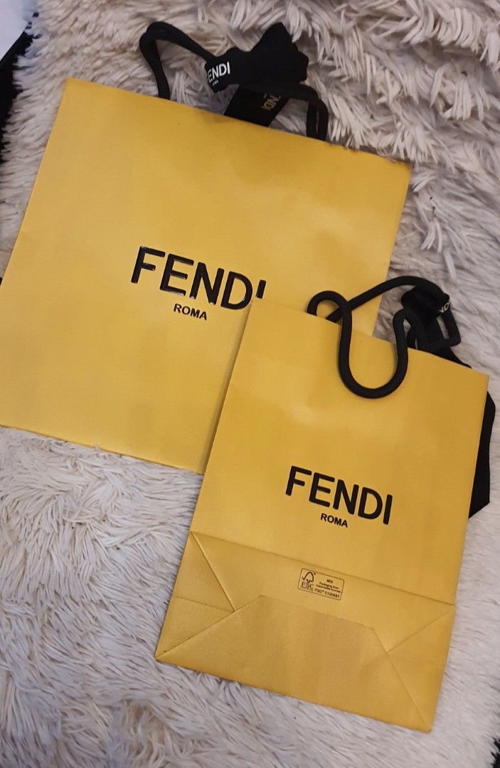 Authentic fendi paper bag (Category: Luxury Bags & Wallets) located in Cavite. Submitted by ohmie23 (Listing ID 1237329991, Image 1). Description: Authentic fendi paper bag set of 2 dimention 10×10 7×10 inch.