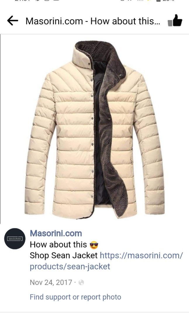 Authentic MASORINI PUFFER JACKET