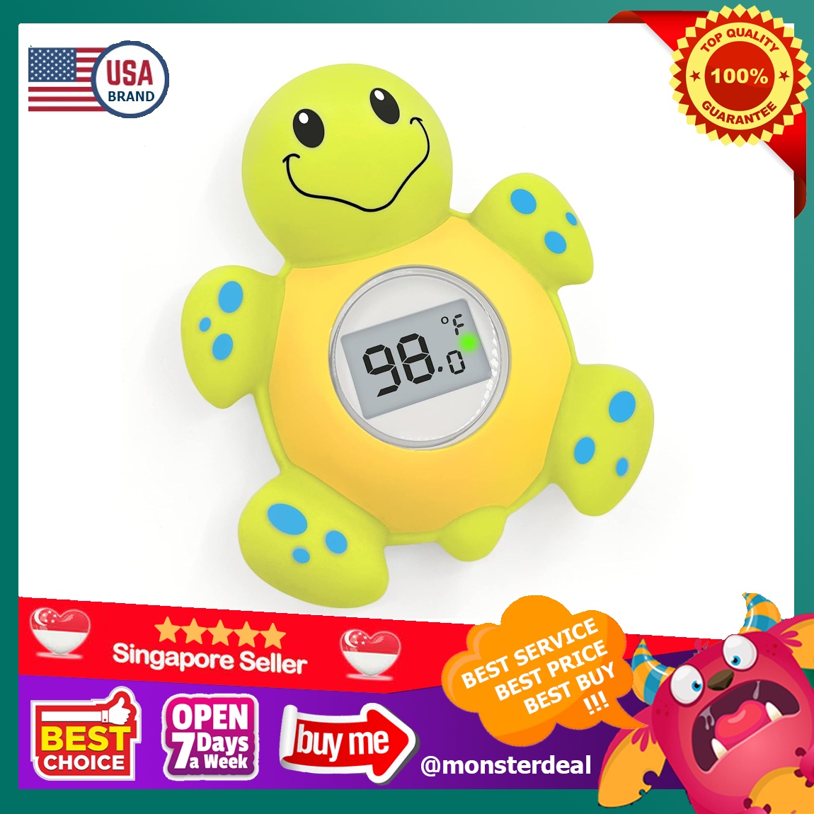 Nuby bath thermometer cheap and clock turtle