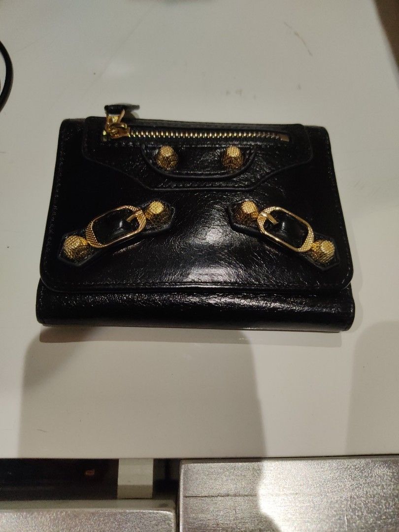 Balenciaga black hotsell card holder