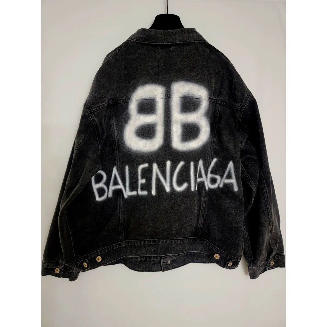 balenciaga jeans jacket mens
