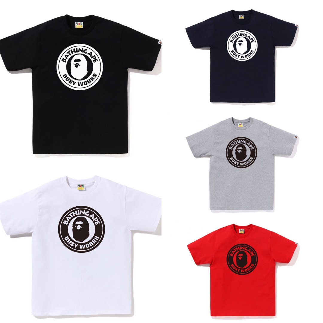 BAPE BICOLOR BUSY WORKS TEE - EXCLUSIVE, Men's Fashion, Tops