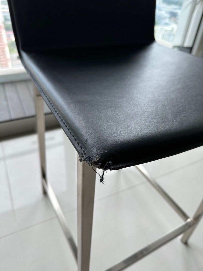Crate and barrel bar stools leather on sale