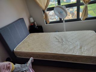 Barely used Single bed with mattress for quick sale!