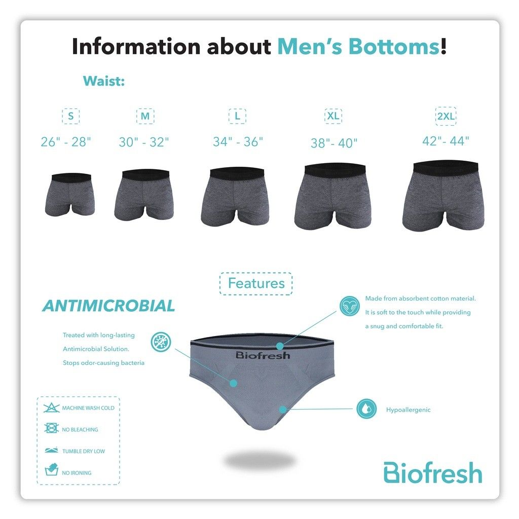 BIOFRESH antimicrobial BOXER BRIEF, Men's Fashion, Bottoms, Underwear on  Carousell