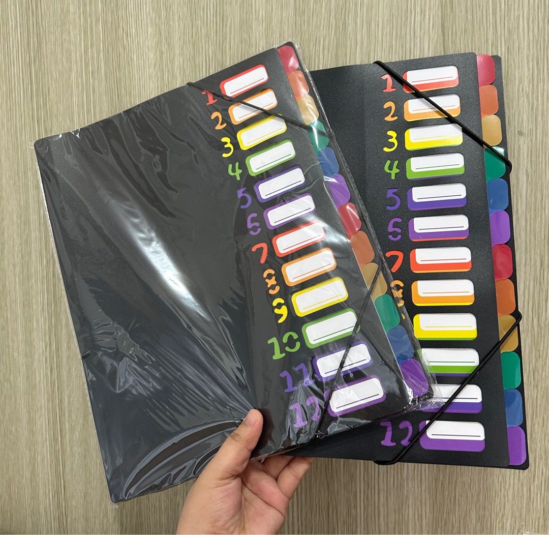 Black plastic file organizer folder on carousell