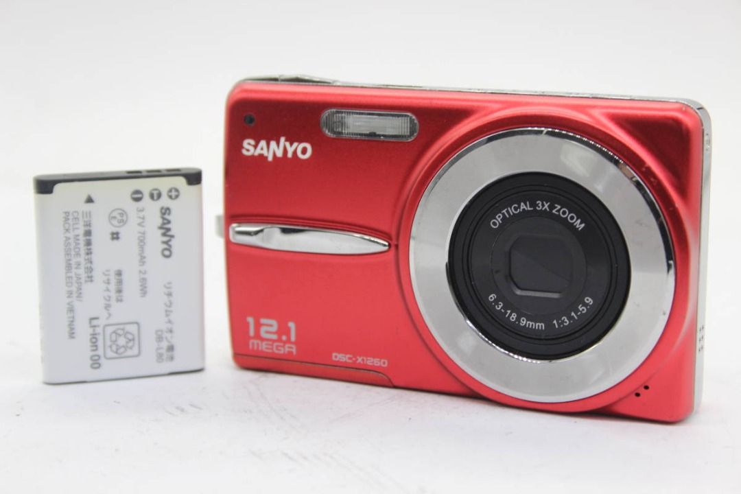 [BMC] Sanyo DSC-X1260 (12.1MP) Red 3X Optical Zoom Digital Compact (used)  **CCD Sensor**