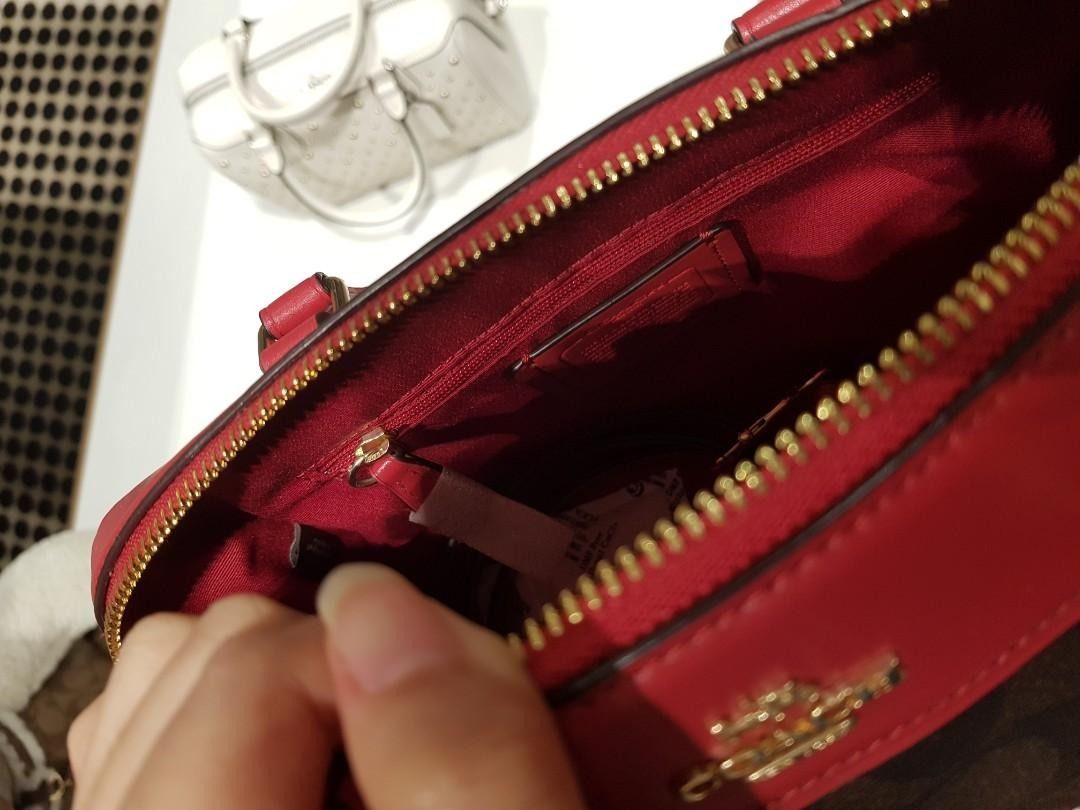 Red outlet coach satchel