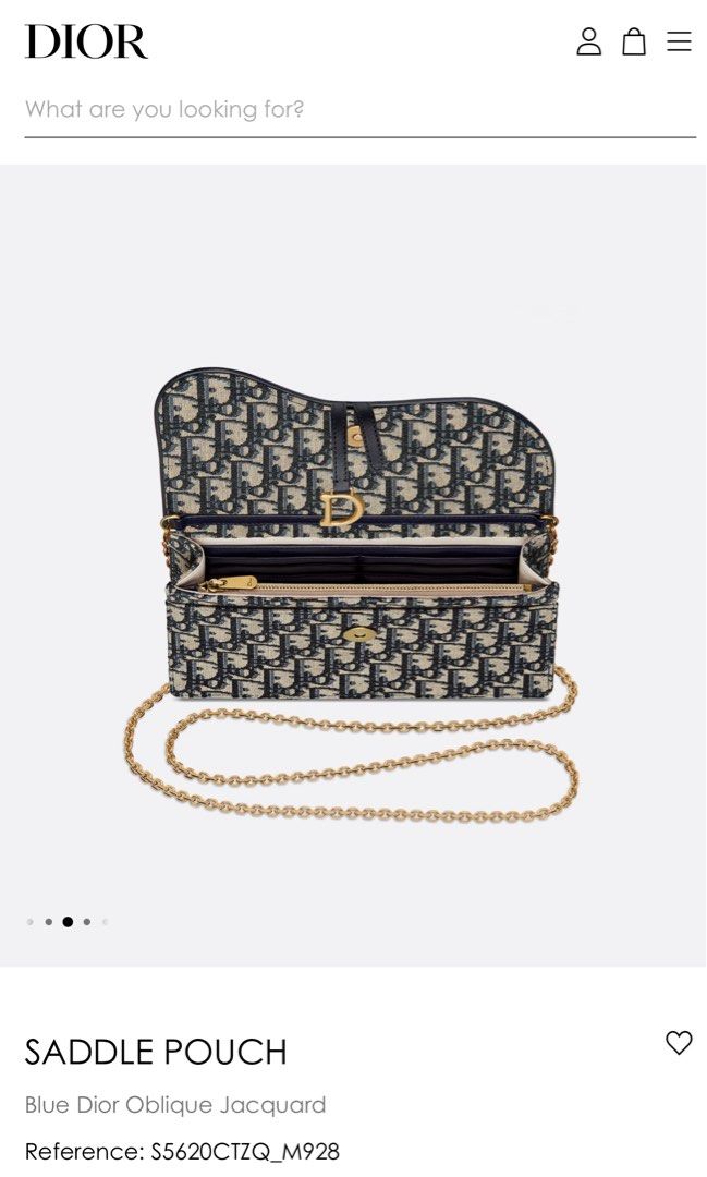 Saddle pouch blue dior online oblique jacquard