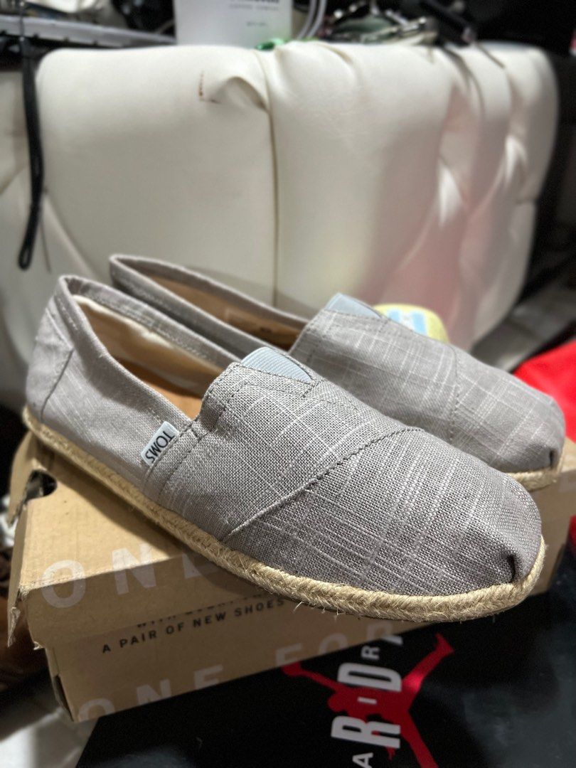 Grey linen rope sole men's classics best sale