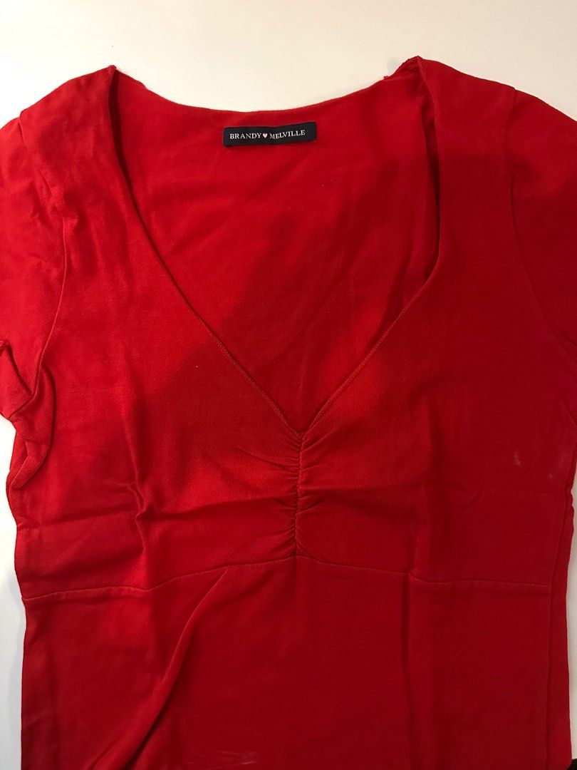 Brandy Melville Red Gina Top on Carousell