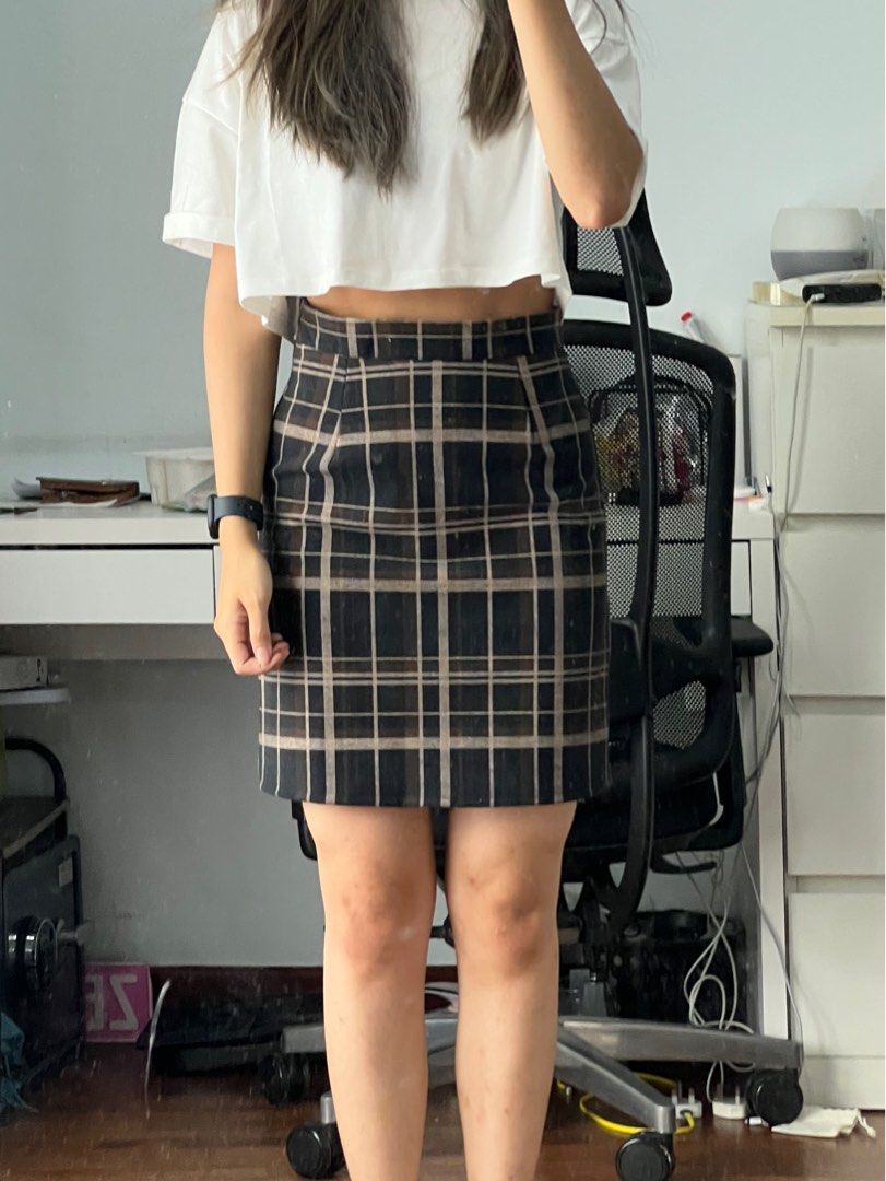 Plaid midi skirt 60 hot sale