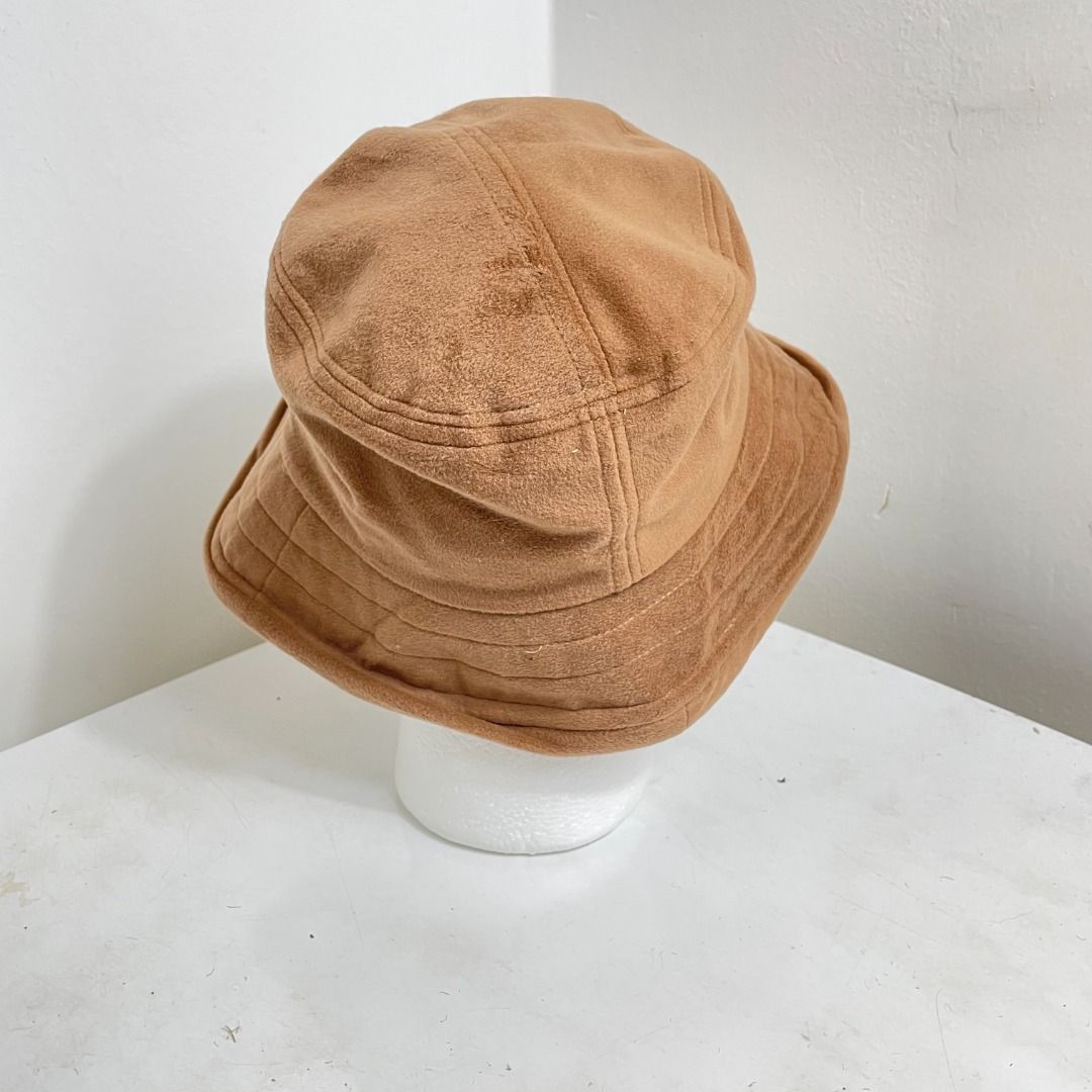 BUCKET HAT SUEDE JAPAN FASHION CAP TOPI BROWN COLOR SIZE 56 - 58 CM CASUAL  BASIC SPORT, Men's Fashion, Watches & Accessories, Cap & Hats on Carousell