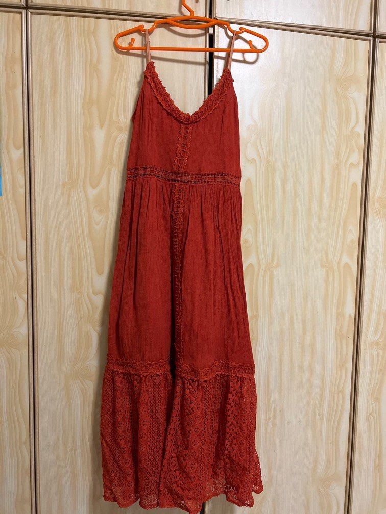 Smokewood Maxi Dress Orange