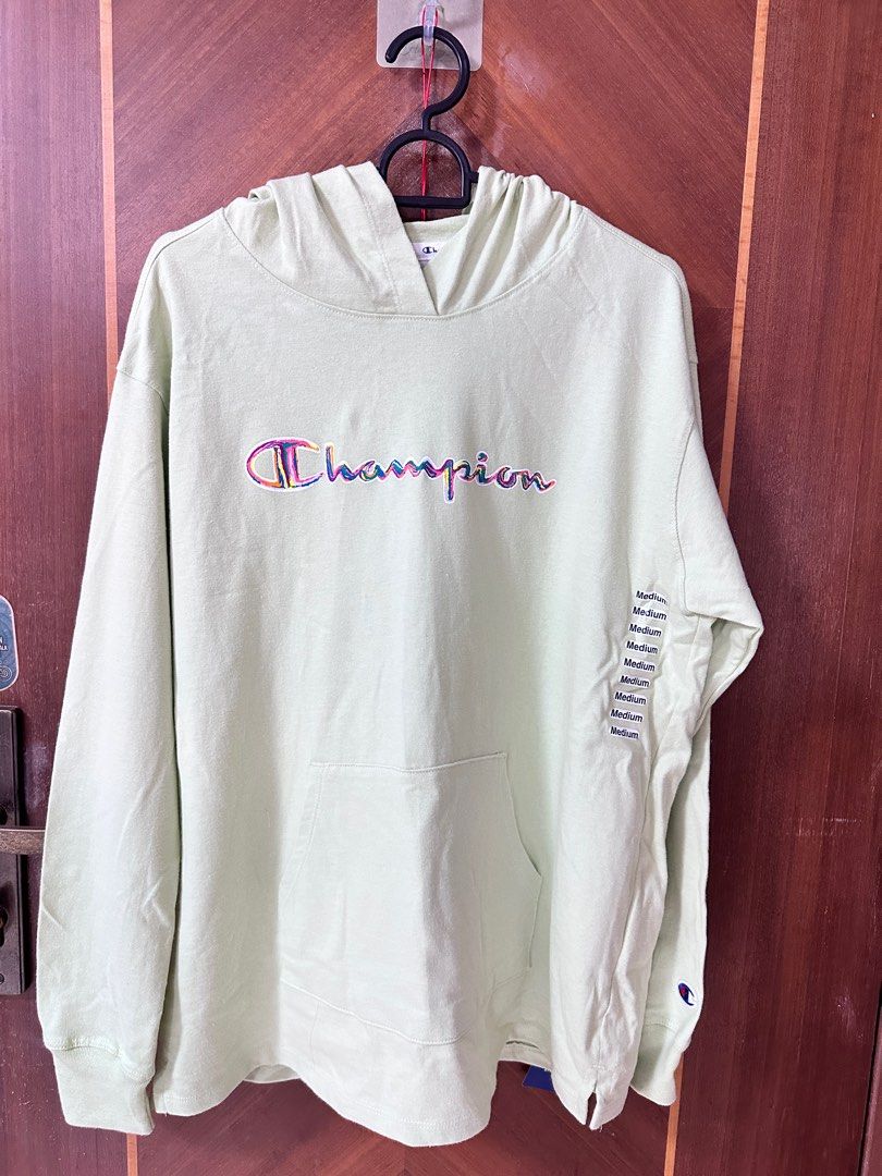 authentic Champion Women s Middleweight Jersey Hoodie Graphic Script