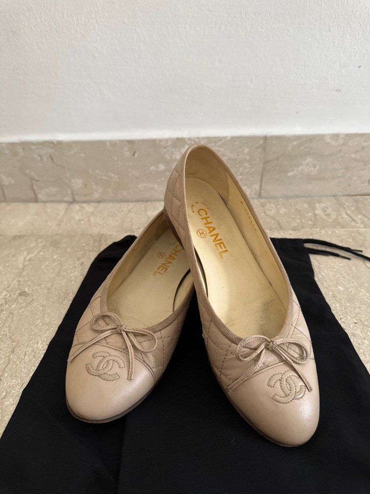Chanel Quilted Ballerina Flats EU 38, Luxury, Sneakers & Footwear