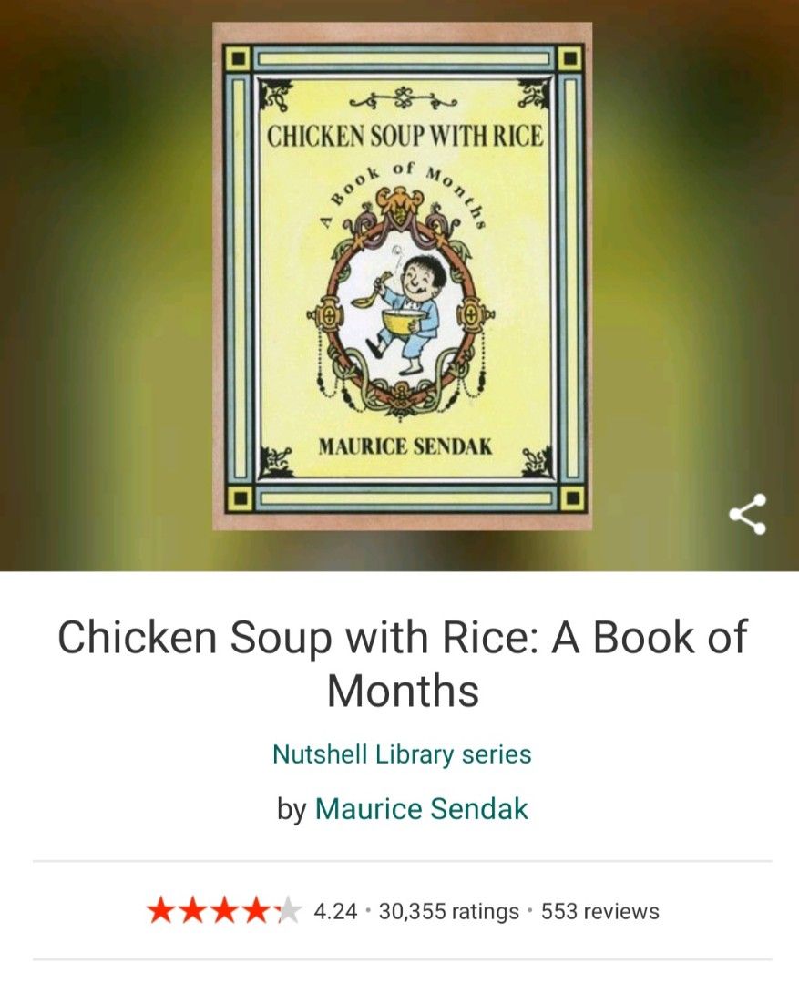 Chicken Soup with Rice Maurice Sendak on Carousell