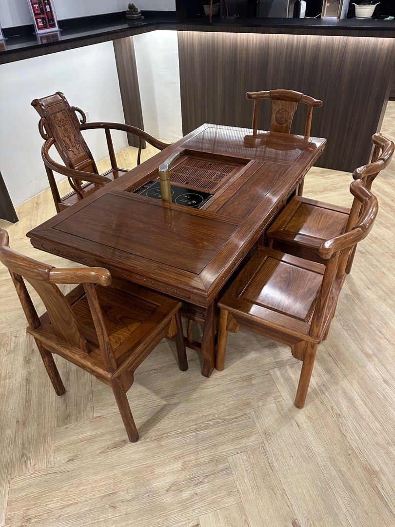 Chinese Tea Table Set, Furniture & Home Living, Furniture, Other Home  Furniture On Carousell