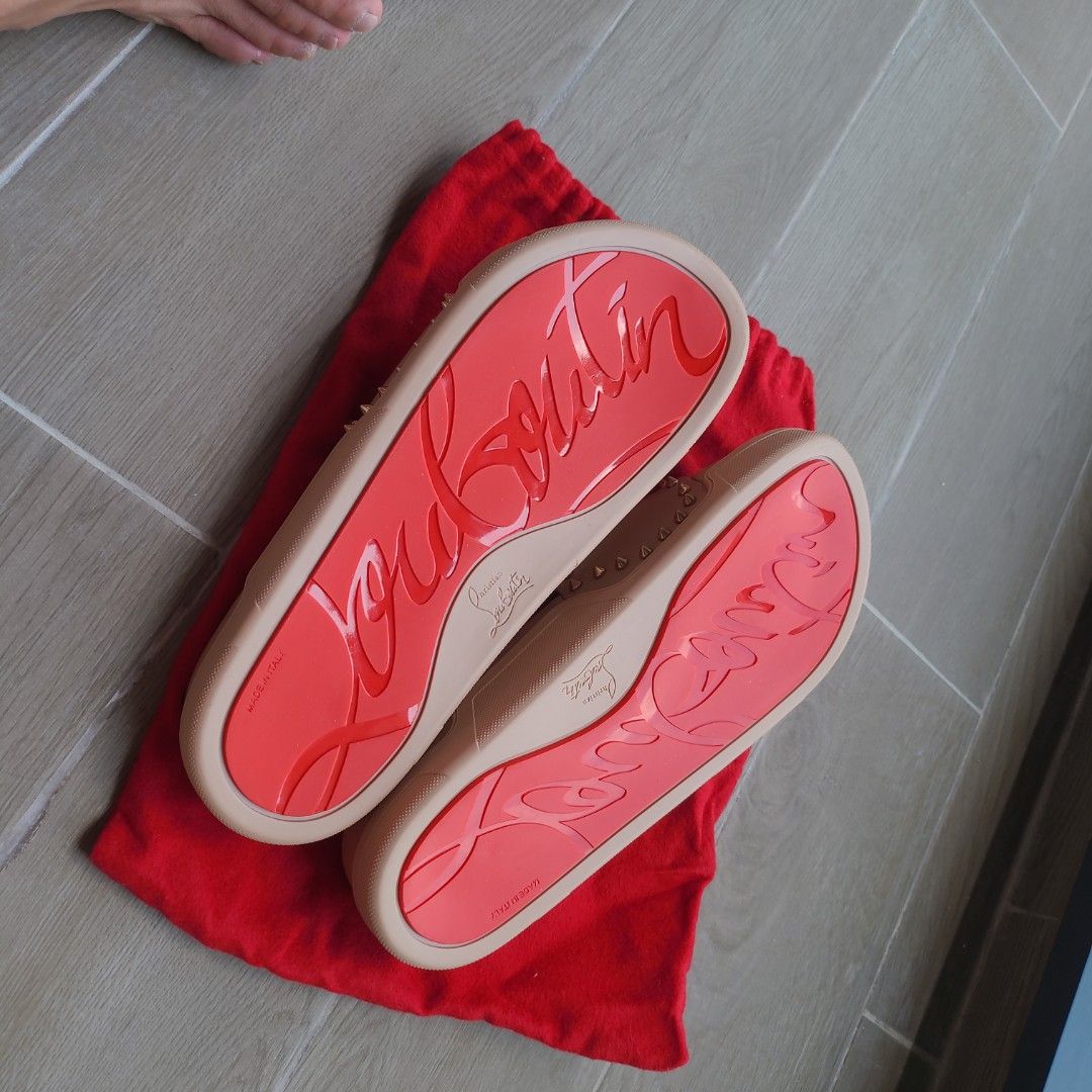 Fake red sales bottoms for men