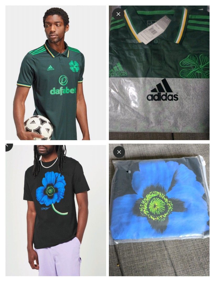 CLEARANCE Celtic green football soccer jersey polo tee shirt top