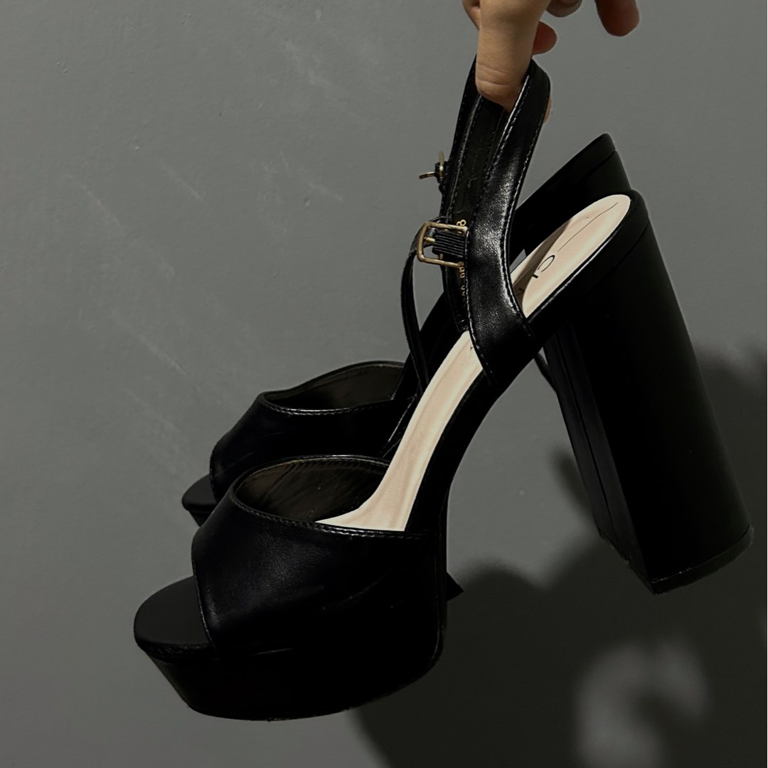 Black Double Platform Heels - Ankle Strap Heels - Strappy Heels - Lulus-nlmtdanang.com.vn