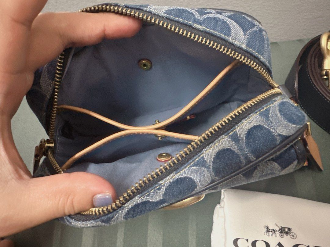 Coach Studio Camera Bag 18 Signature Denim, Luxury, Bags & Wallets on