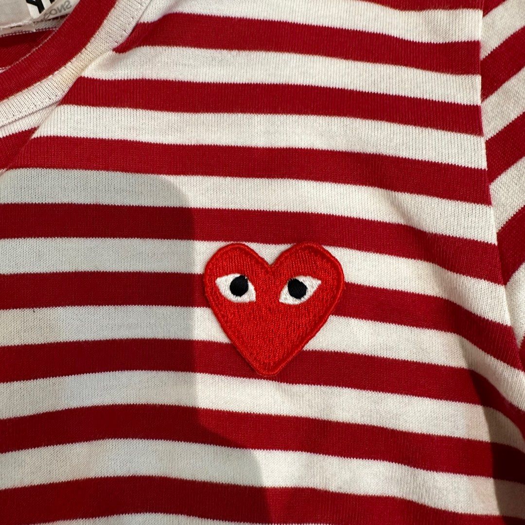 Comme des Garcons Stripe Longsleeve Women s Fashion Tops