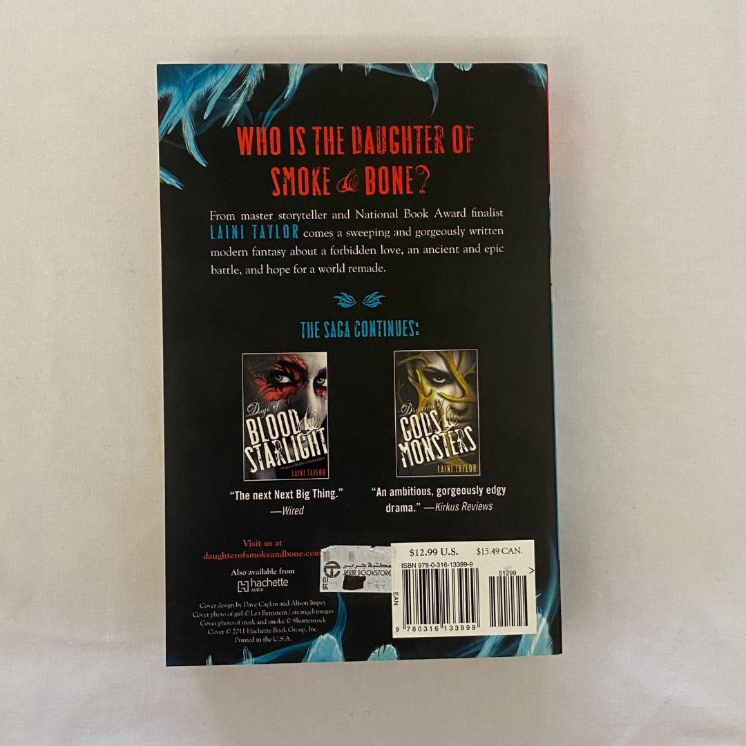 Daughter of Smoke and Bone (Category: Storybooks) located in Manila. Submitted by 4keepsake (Listing ID 1237286930, Image 3). Description: 🔖 Fixed price! 🚚 Buyer will shoulder shipping fee! Currently offering lalamove & gogoexpress..