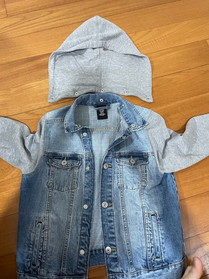 Denim jacket deals with detachable hood