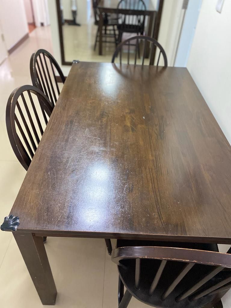 dining table and x6 chairs, Furniture & Home Living, Furniture, Tables