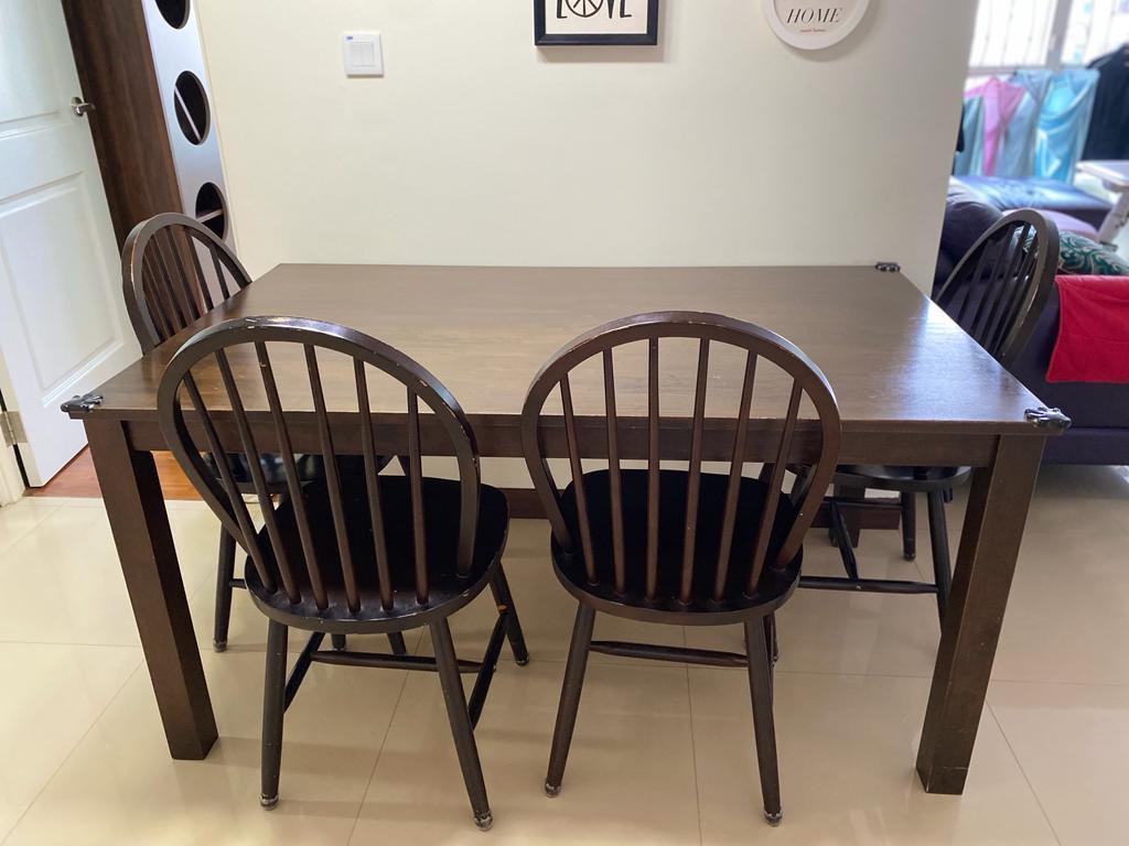 dining table and x6 chairs, Furniture & Home Living, Furniture, Tables