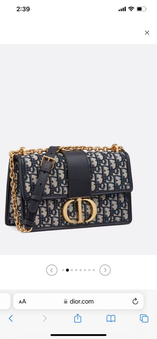 DIOR 30 Montaigne Chain Bag Unboxing  Blue Dior Oblique Jacquard 