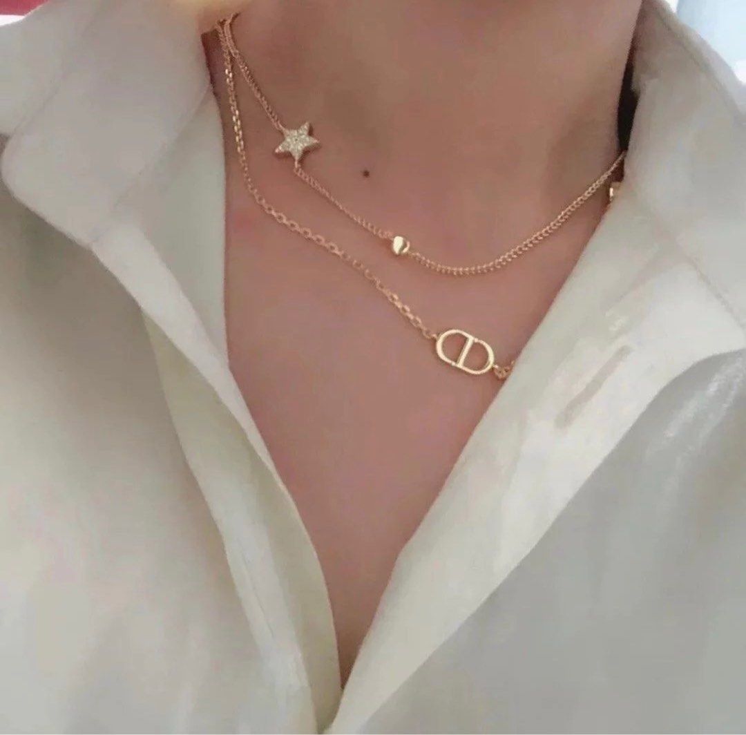Dior sale double necklace
