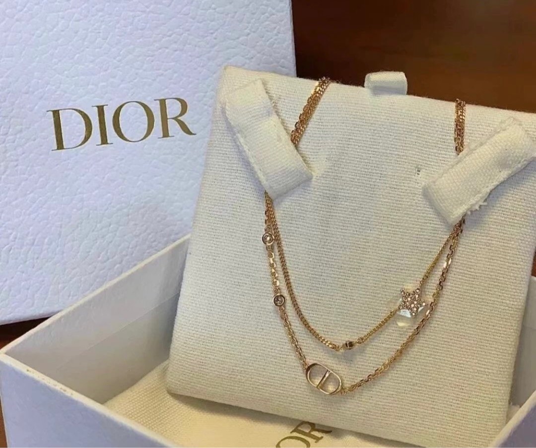 Dior petit cheap cd double necklace