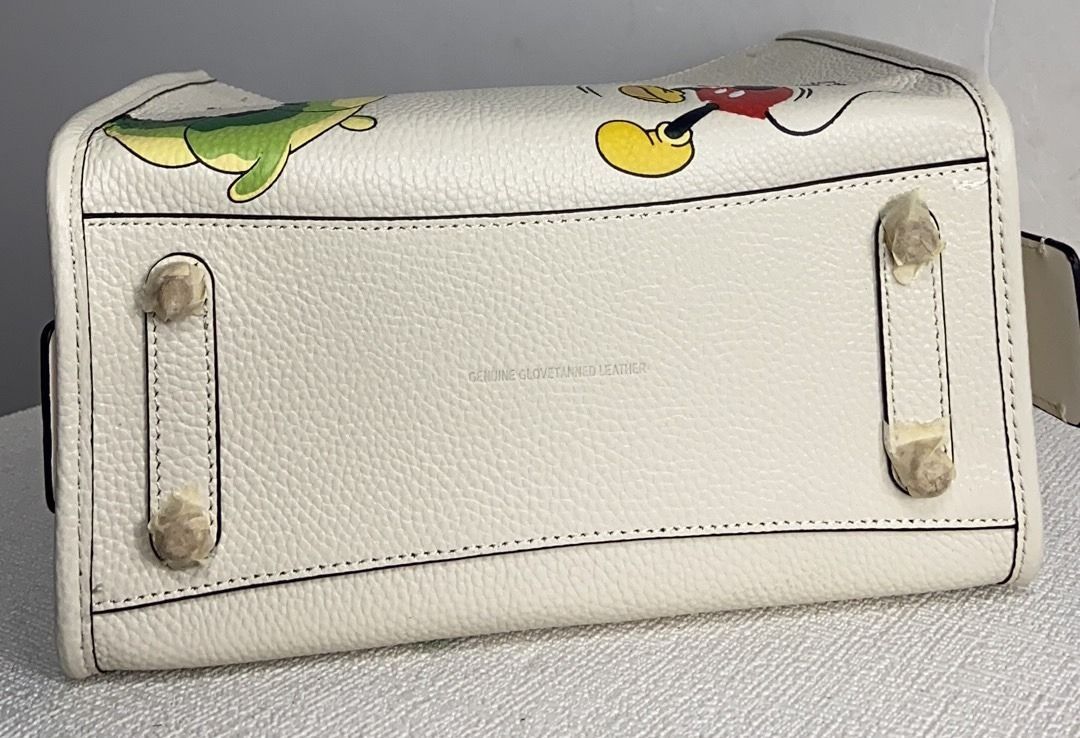 Disney x COACH Rogue 25 with Mickey Mouse Shoulder Bag White 2way from  Japan