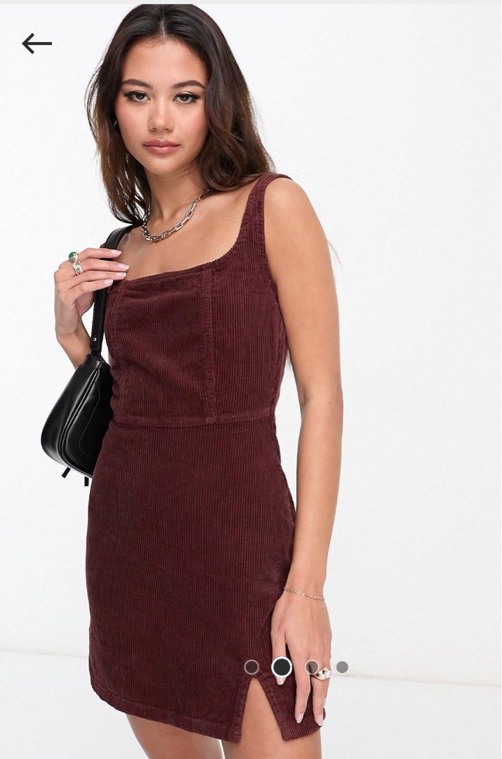 Asos cord pinafore dress discount