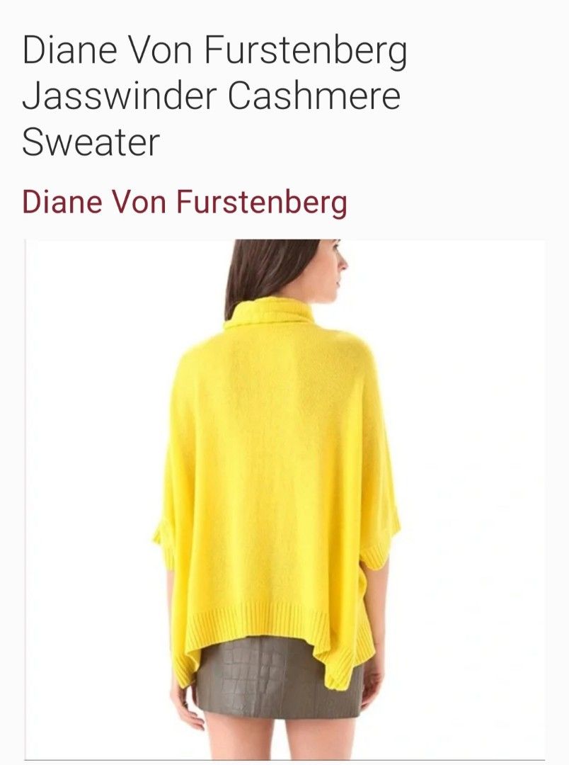Dvf oversized turtleneck cashmere sweater