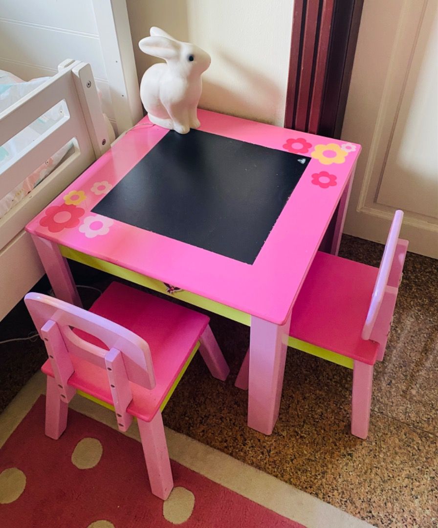 Elc childrens table and chairs cheap