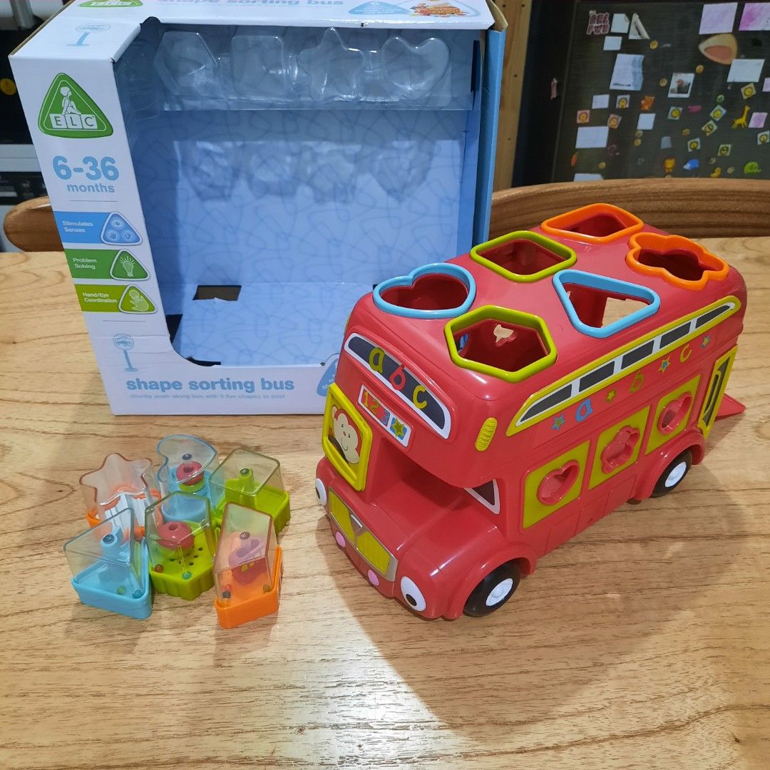 ELC Shape Sorting Bus Original, Toys & Collectibles, Mainan di Carousell