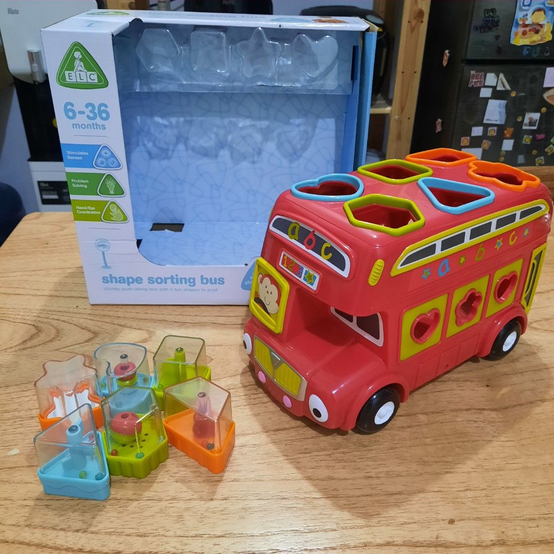 ELC Shape Sorting Bus Original, Toys & Collectibles, Mainan di Carousell