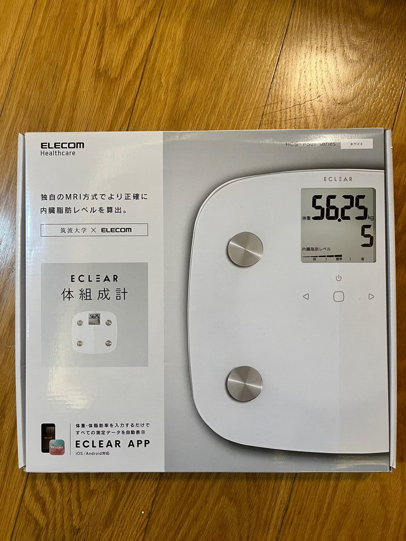 Elecom ECLEAR 電子體脂磅, 健康及營養食用品, 健康監測儀和體重秤