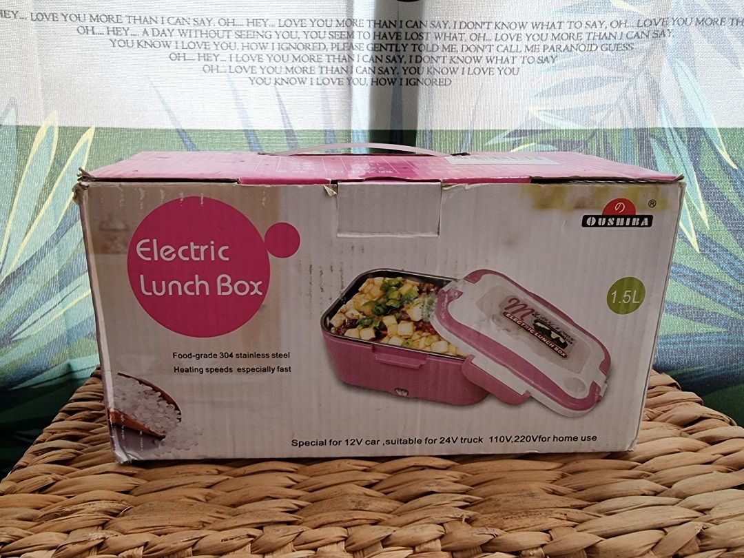 Electric Lunch Box Portable Handy with Adaptor Heated Lunch Box