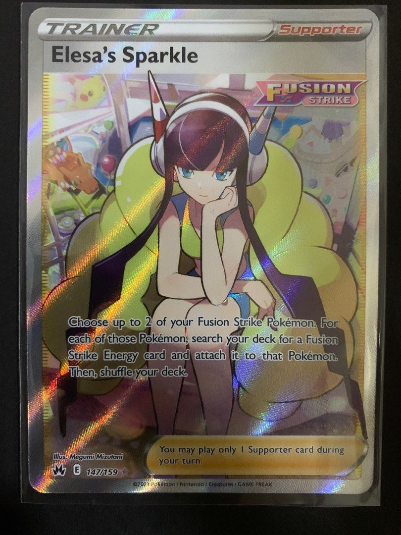 Elesa Sparkle Full Art| Crown Zenith Pokemon TCG, Hobbies & Toys, Toys &  Games on Carousell