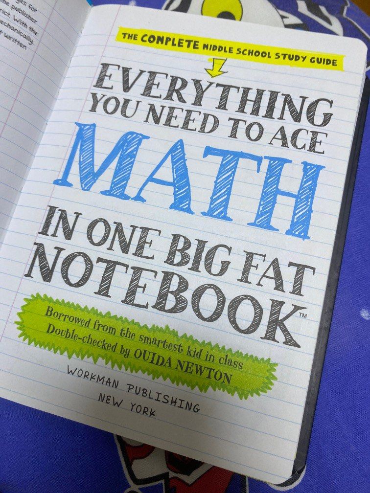Everything you need to ace math in one big fat notebook, 興趣及遊戲, 書本 & 文具 ...