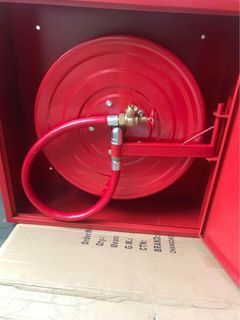 Fire hose reel with cabinet