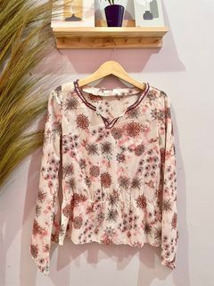 Flower blouse peplum vintage