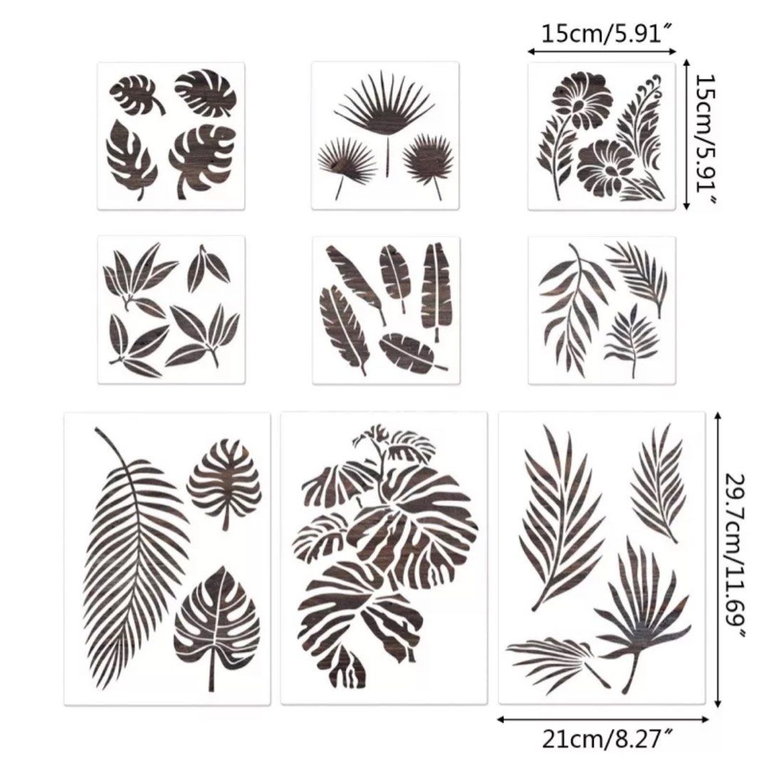 Flower Leaves Stencils, Hobbies & Toys, Stationery & Craft, Art