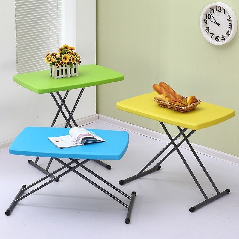 Small adjustable height folding shop table
